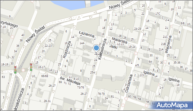 Wrocław, Kiełbaśnicza, 23, mapa Wrocławia