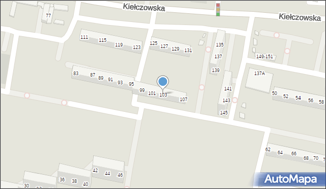 Wrocław, Kiełczowska, 103, mapa Wrocławia