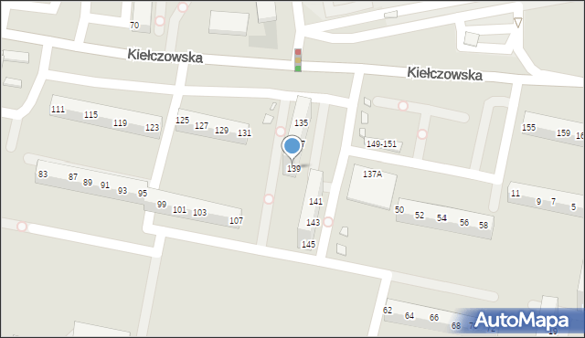Wrocław, Kiełczowska, 139, mapa Wrocławia