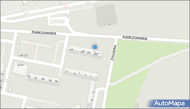 Wrocław, Kiełczowska, 163, mapa Wrocławia