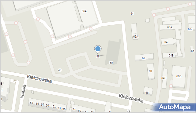 Wrocław, Kiełczowska, 48, mapa Wrocławia