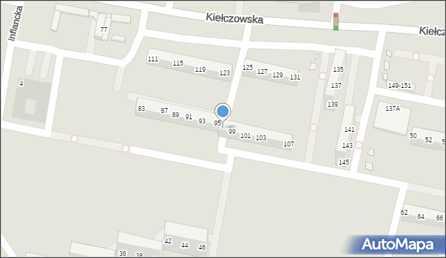 Wrocław, Kiełczowska, 97, mapa Wrocławia