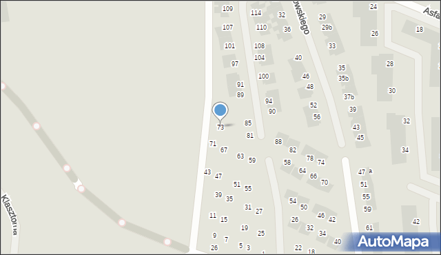 Wrocław, Kilara Wojciecha, 73, mapa Wrocławia