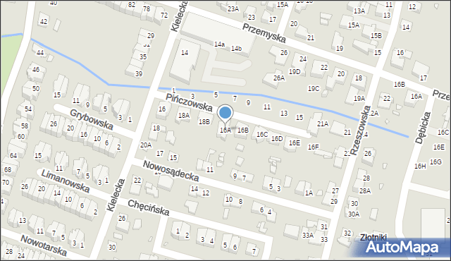 Wrocław, Kielecka, 16A, mapa Wrocławia