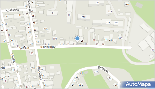 Wyszogród, Kilińskiego Jana, płk., 23, mapa Wyszogród