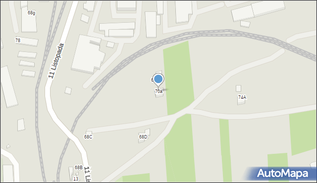 Zamość, Kilińskiego Jana, płk., 70a, mapa Zamościa