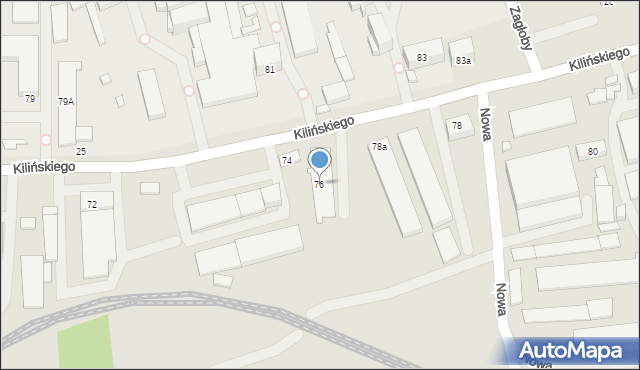 Zamość, Kilińskiego Jana, płk., 76, mapa Zamościa