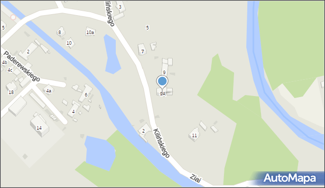 Zawadzkie, Kilińskiego Jana, płk., 9A, mapa Zawadzkie