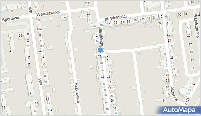 Zbąszynek, Kilińskiego Jana, płk., 16, mapa Zbąszynek