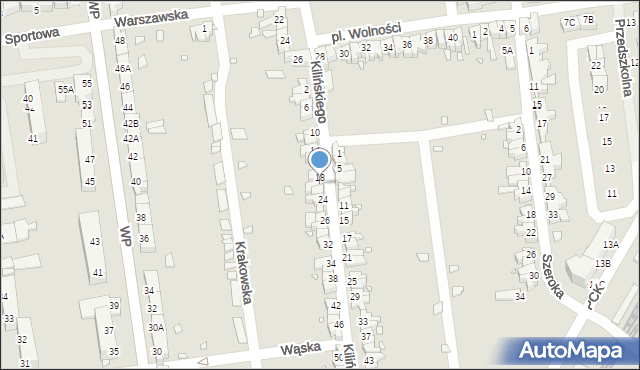 Zbąszynek, Kilińskiego Jana, płk., 20, mapa Zbąszynek