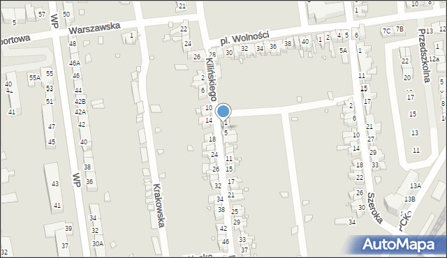 Zbąszynek, Kilińskiego Jana, płk., 3, mapa Zbąszynek