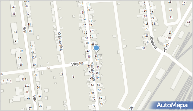 Zbąszynek, Kilińskiego Jana, płk., 33, mapa Zbąszynek