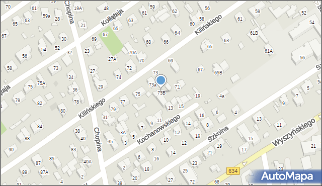 Zielonka, Kilińskiego Jana, płk., 73B, mapa Zielonka