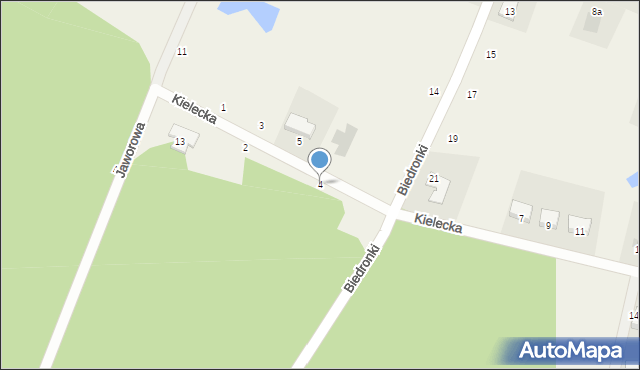 Zielonka, Kielecka, 4, mapa Zielonka
