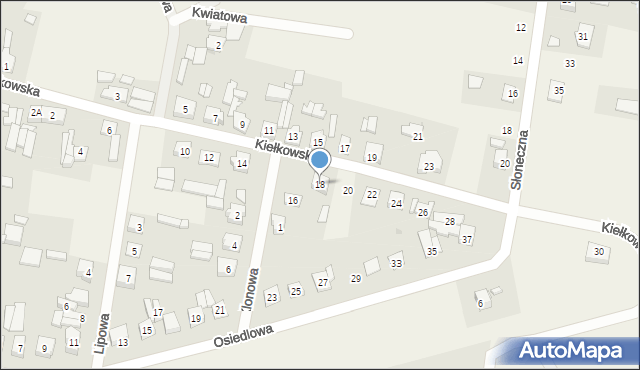 Żodyń, Kiełkowska, 18, mapa Żodyń