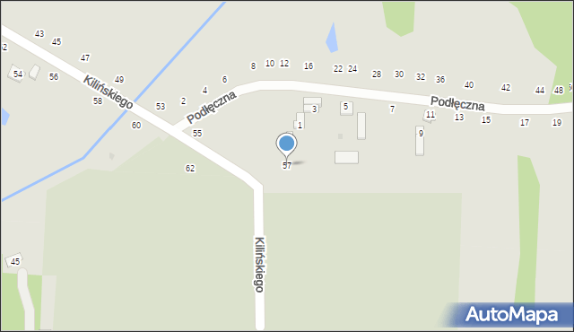 Zwoleń, Kilińskiego Jana, płk., 57, mapa Zwoleń