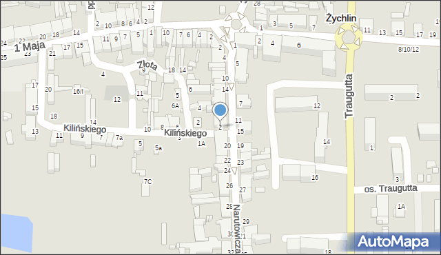 Żychlin, Kilińskiego Jana, płk., 2, mapa Żychlin