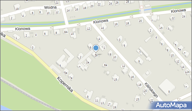 Żywiec, Kilińskiego Jana, płk., 2b, mapa Żywiec