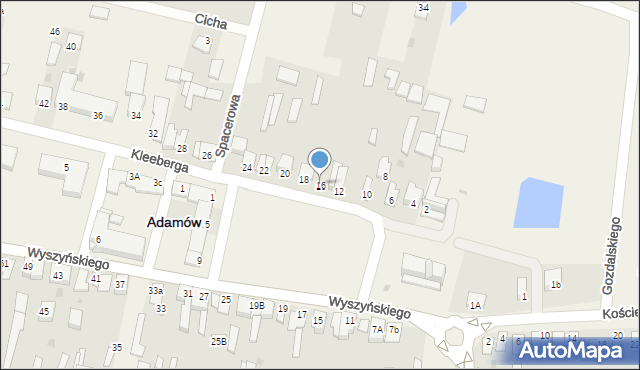 Adamów, Kleeberga Franciszka, gen., 16, mapa Adamów