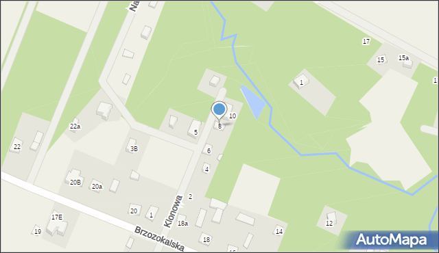 Adamów-Wieś, Klonowa, 8, mapa Adamów-Wieś