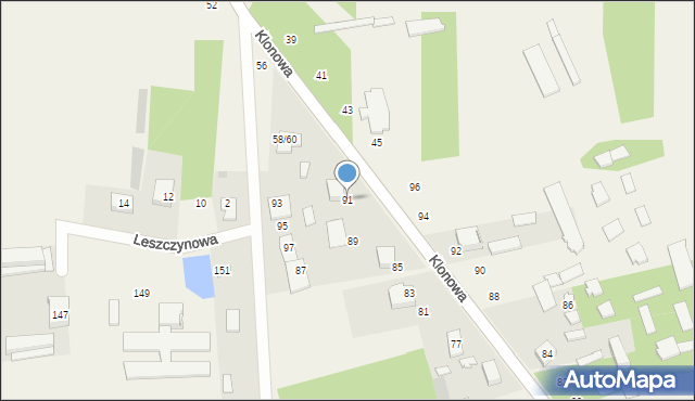 Antoniów, Klonowa, 91, mapa Antoniów