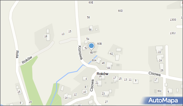 Babica, Klonowa, 50, mapa Babica