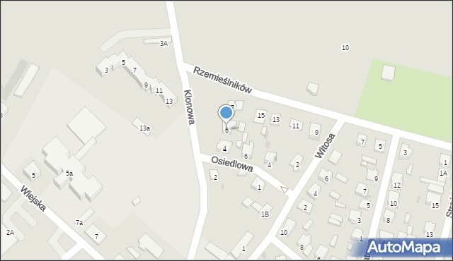 Baborów, Klonowa, 6, mapa Baborów