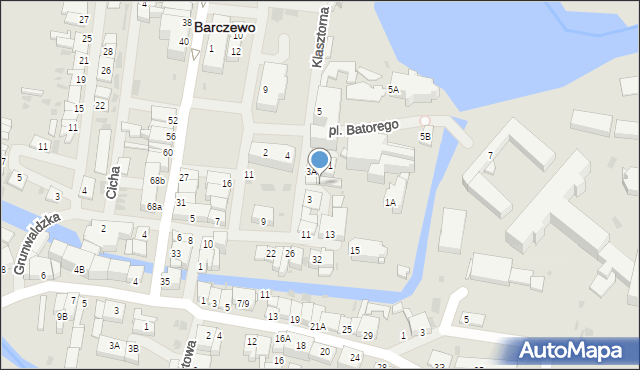 Barczewo, Klasztorna, 4, mapa Barczewo