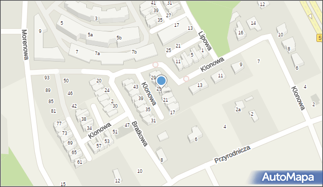 Bartąg, Klonowa, 23, mapa Bartąg