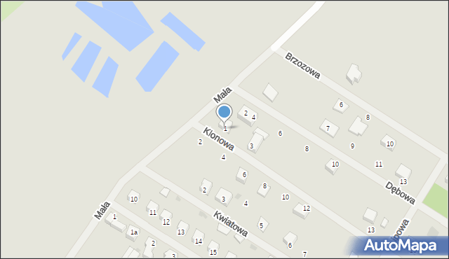 Barwice, Klonowa, 1, mapa Barwice