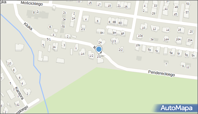 Białystok, Kluka Jana Krzysztofa, 1/1, mapa Białegostoku