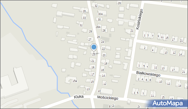 Białystok, Kluka Jana Krzysztofa, 23, mapa Białegostoku