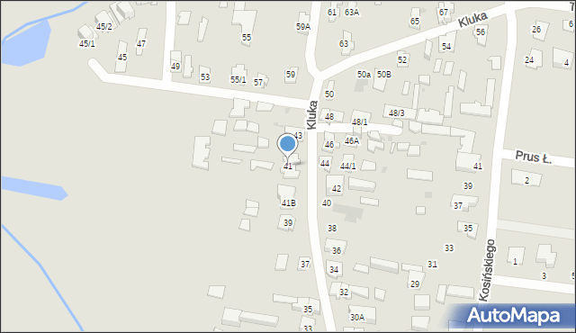 Białystok, Kluka Jana Krzysztofa, 41, mapa Białegostoku