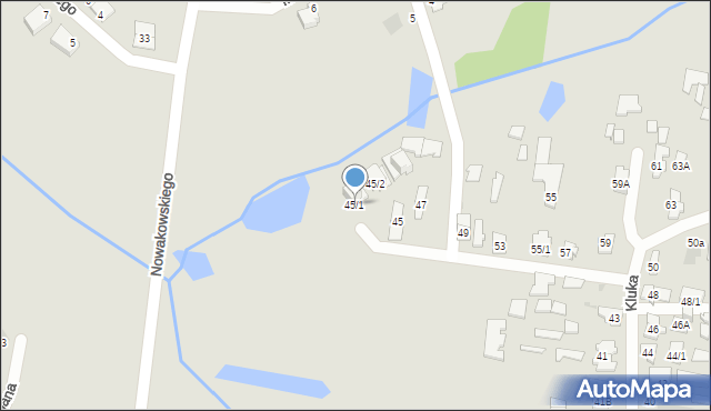 Białystok, Kluka Jana Krzysztofa, 45/1, mapa Białegostoku