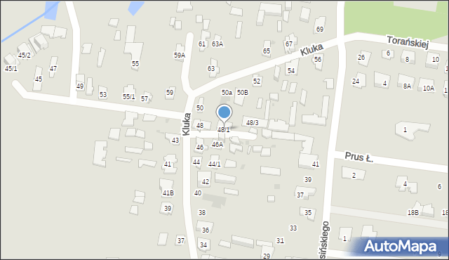 Białystok, Kluka Jana Krzysztofa, 48/1, mapa Białegostoku