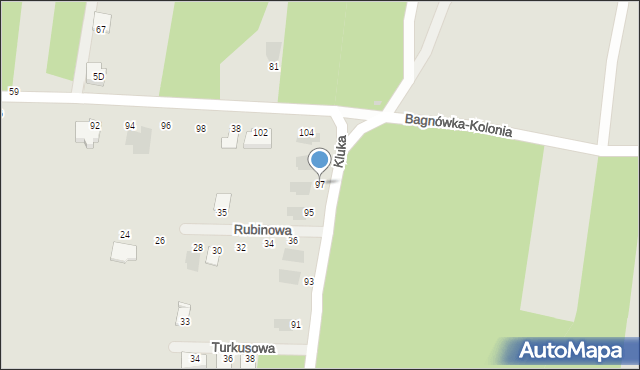 Białystok, Kluka Jana Krzysztofa, 97, mapa Białegostoku