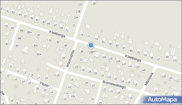 Bielsk Podlaski, Kleeberga Franciszka, 100, mapa Bielsk Podlaski