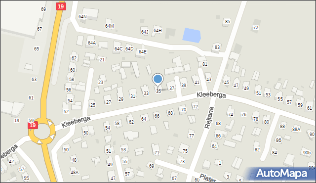 Bielsk Podlaski, Kleeberga Franciszka, 35, mapa Bielsk Podlaski
