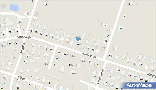 Bielsk Podlaski, Kleeberga Franciszka, 63, mapa Bielsk Podlaski