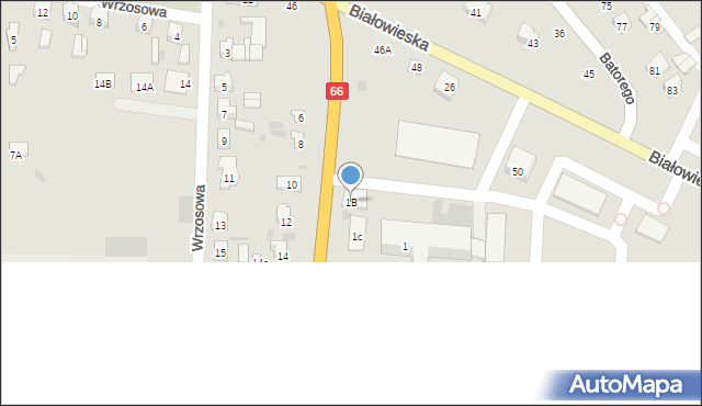 Bielsk Podlaski, Kleszczelowska, 1B, mapa Bielsk Podlaski