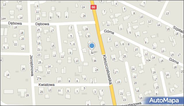 Bielsk Podlaski, Kleszczelowska, 34, mapa Bielsk Podlaski