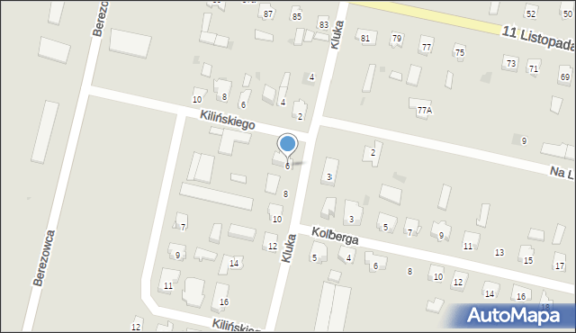 Bielsk Podlaski, Kluka Jana Krzysztofa, 6, mapa Bielsk Podlaski