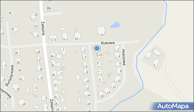 Biskupiec, Klonowa, 3, mapa Biskupiec