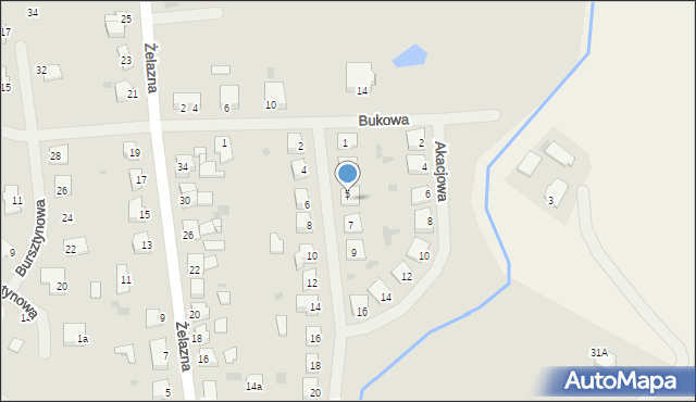 Biskupiec, Klonowa, 5A, mapa Biskupiec