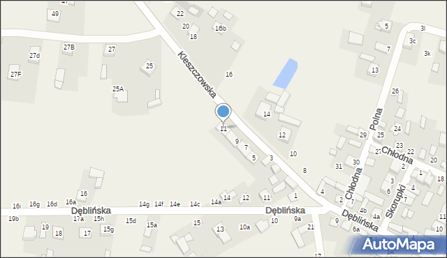 Bobrowniki, Kleszczowska, 11, mapa Bobrowniki