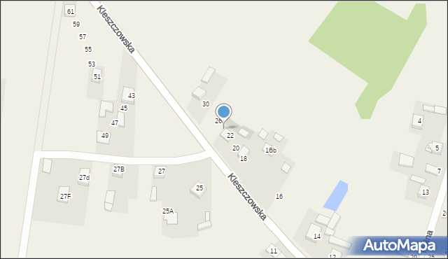 Bobrowniki, Kleszczowska, 24, mapa Bobrowniki