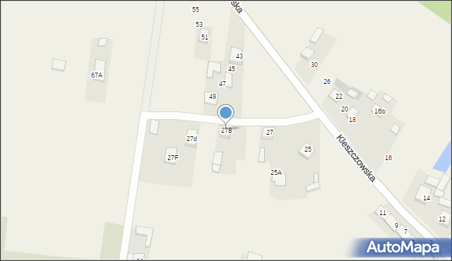 Bobrowniki, Kleszczowska, 27B, mapa Bobrowniki