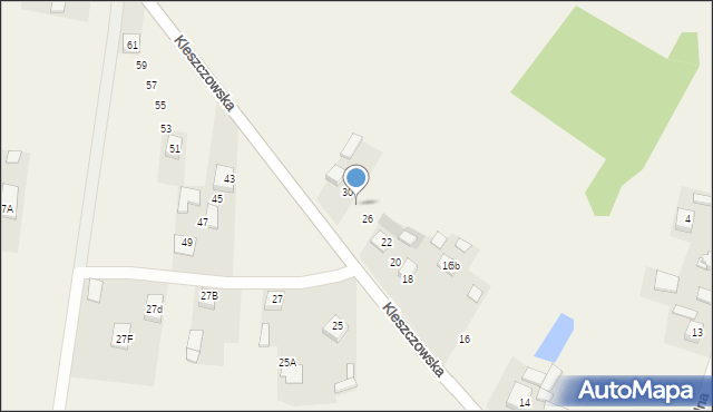 Bobrowniki, Kleszczowska, 28, mapa Bobrowniki