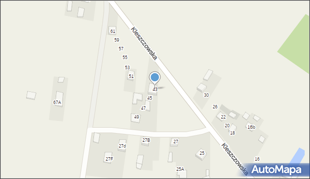 Bobrowniki, Kleszczowska, 43, mapa Bobrowniki