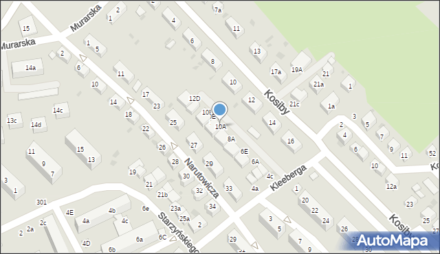 Bolesławiec, Kleeberga Franciszka, gen., 10A, mapa Bolesławca